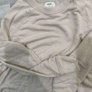 AERIE distressed cropped sweatshirt